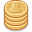 coin, stack, gold