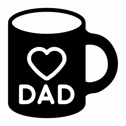 Mug, gift, cup, drink, heart, best, dad icon - Download on Iconfinder