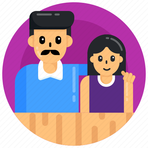 Fatherhood, daughter with father, father and daughter, parenthood, dad icon - Download on Iconfinder