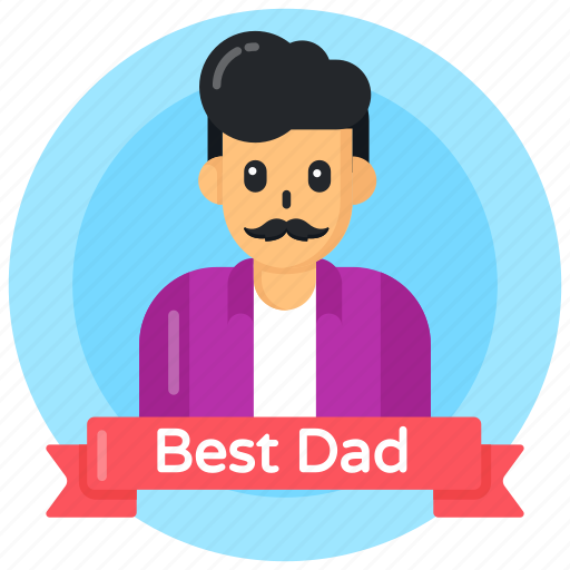 Father day banner, best dad, father, man, male icon - Download on Iconfinder