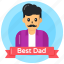 father day banner, best dad, father, man, male 