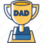 trophy, award, medal, dad, fathers day, reward, prize 