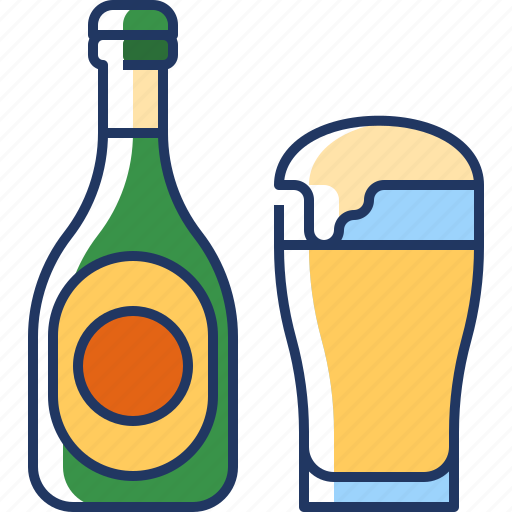 Beer, drink, alcohol, glass, bottle, beverage, food icon - Download on Iconfinder