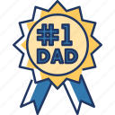 badge, award, medal, winner, prize, dad, fathers day