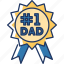 badge, award, medal, winner, prize, dad, fathers day 
