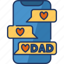 chats, message, chat, chatting, talk, dad, fathers day