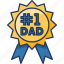 badge, award, medal, winner, prize, dad, fathers day 