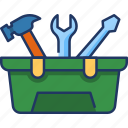 toolbox, tool, repair, toolkit, equipment, construction, work