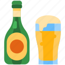 beer, drink, alcohol, glass, bottle, beverage, food