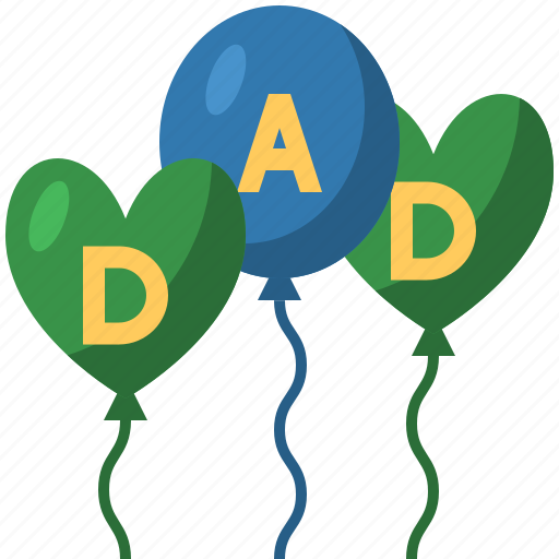 Balloons, celebration, party, decoration, dad, fathers day, father icon - Download on Iconfinder