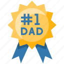 badge, award, medal, winner, prize, dad, fathers day