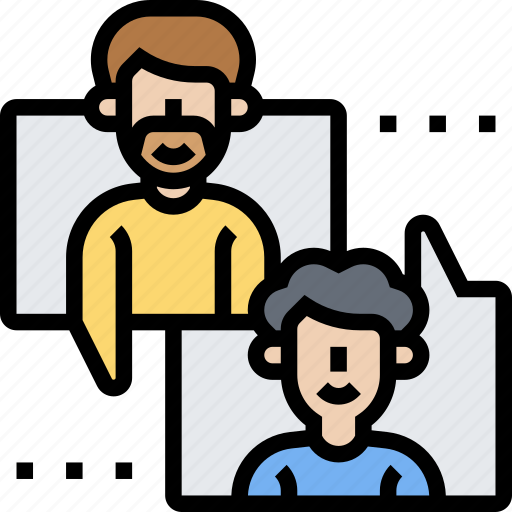 Conversation, communication, talk, father, son icon - Download on Iconfinder