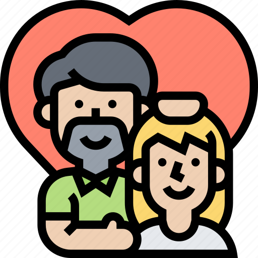 Love, father, daughter, care, family icon - Download on Iconfinder