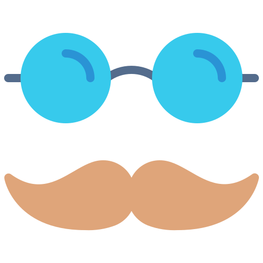 Eyeglasses, eyewear, mustache, spectacles icon - Free download