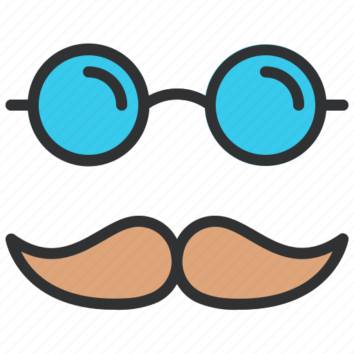 Eyeglasses, eyewear, mustache, spectacles icon - Download on Iconfinder