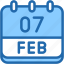 calendar, febraury, seven, date, monthly, time, and, month, schedule 
