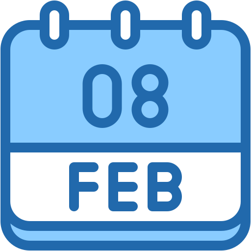 Calendar, febraury, eight, date, monthly, time, and icon - Download on Iconfinder