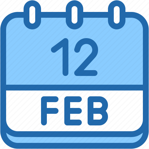 Calendar, febraury, twelve, date, monthly, time, and icon - Download on Iconfinder