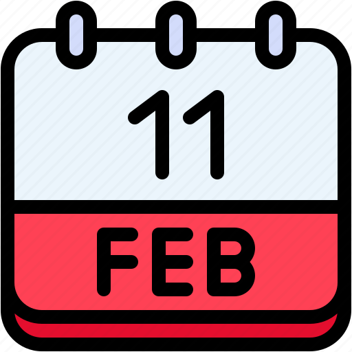 Calendar, febraury, eleven, date, monthly, time, and icon - Download on Iconfinder
