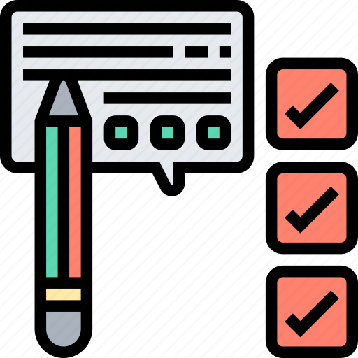 Checklist, questionnaire, answer, document, agenda icon - Download on Iconfinder