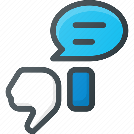 Dislike, feedback, message, negative icon - Download on Iconfinder