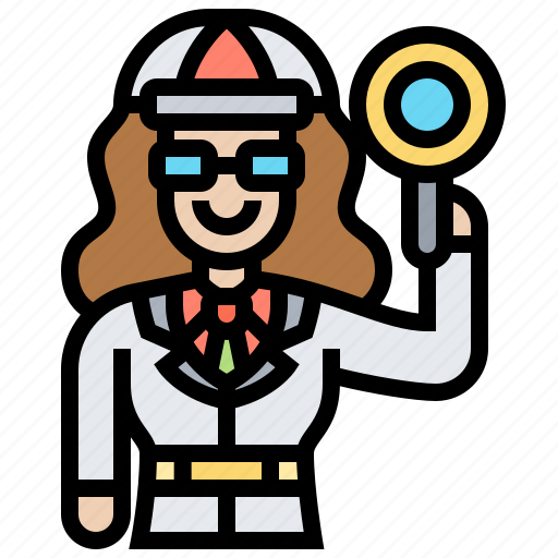 Agent, detective, police, professional, woman icon - Download on Iconfinder