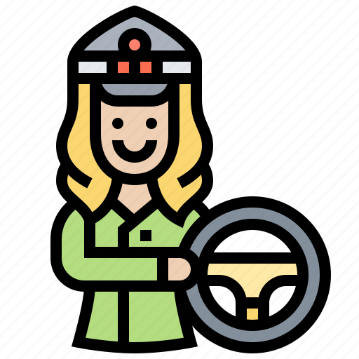 Driver, job, professional, taxi, woman icon - Download on Iconfinder