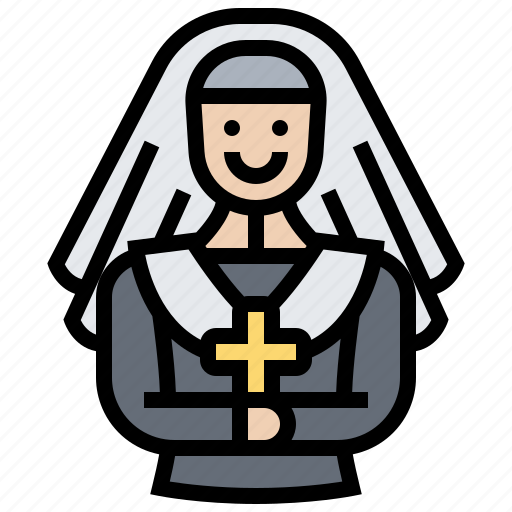 Catholic, christian, church, lady, nun icon - Download on Iconfinder