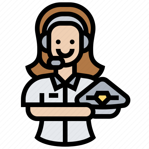 Aviator, captain, female, pilot, uniform icon - Download on Iconfinder