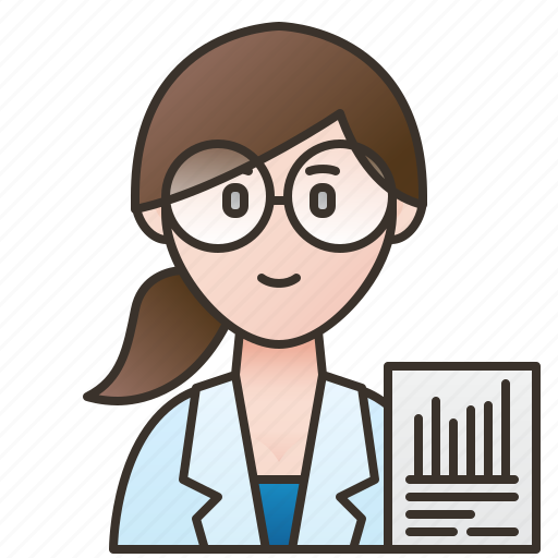 Analyzer, expert, scientist, specialist, woman icon - Download on Iconfinder