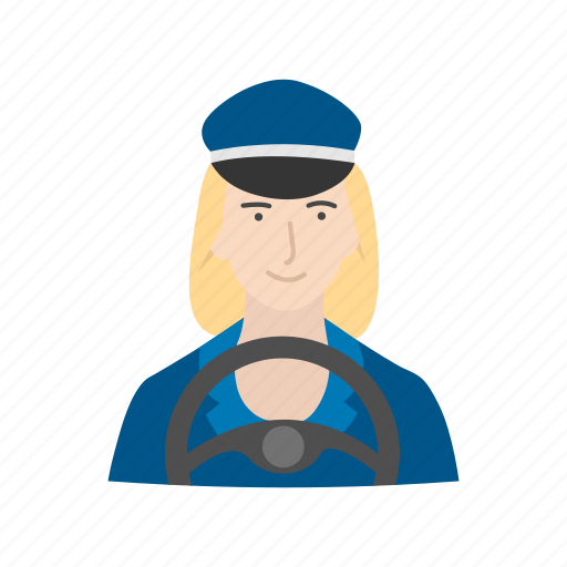 Bus, bus driver, driver, female bus driver icon - Download on Iconfinder