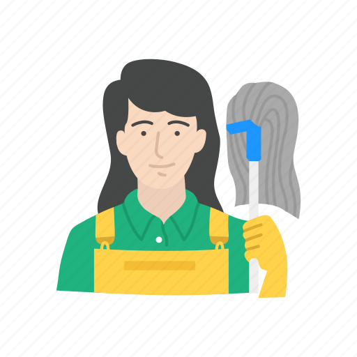 Clean, female janitor, janitor, custodian icon - Download on Iconfinder