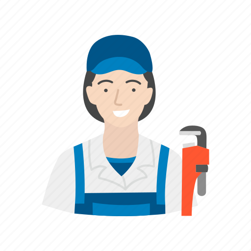Female, female plumber, plumb, plumber icon - Download on Iconfinder