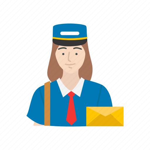 Courier, letter, mail woman, woman icon - Download on Iconfinder