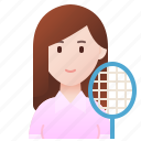 athlete, badminton, indoor, player, sport