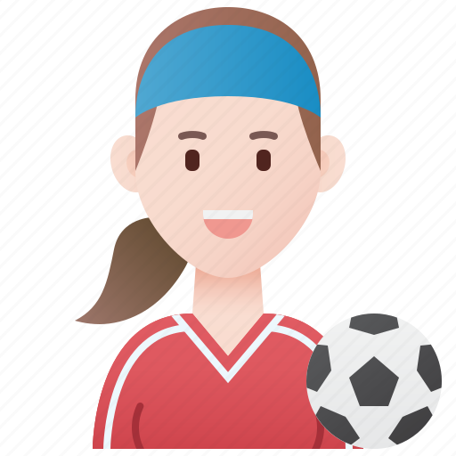Football, player, soccer, sporty, women icon - Download on Iconfinder