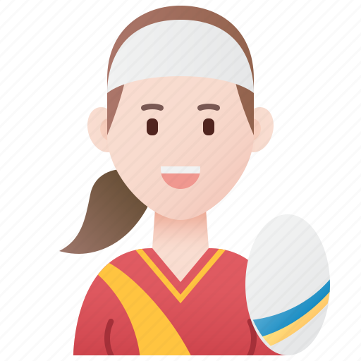 Athlete, outdoor, player, rugby, women icon - Download on Iconfinder