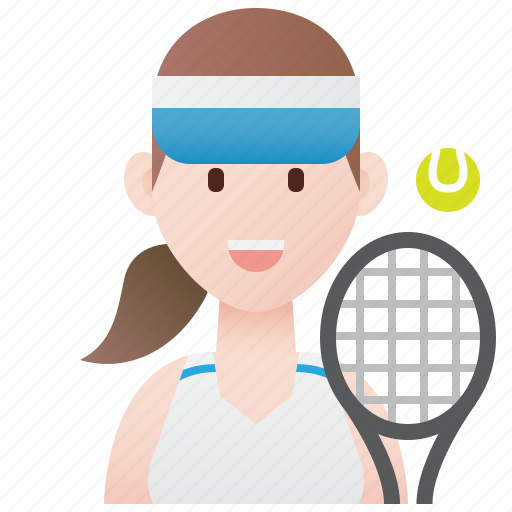 Athlete, outdoor, player, tennis, women icon - Download on Iconfinder