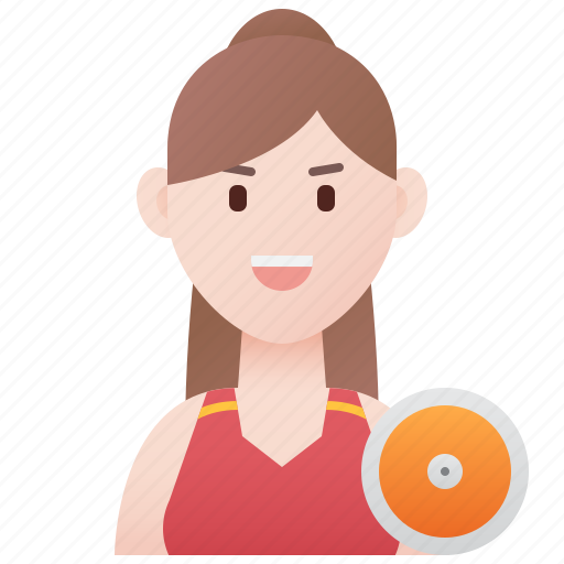 Athlete, athletics, discus, throw, woman icon - Download on Iconfinder