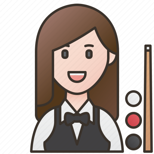 Billiards, player, pool, snooker, women icon - Download on Iconfinder