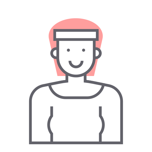animation icon of a woman in a headband