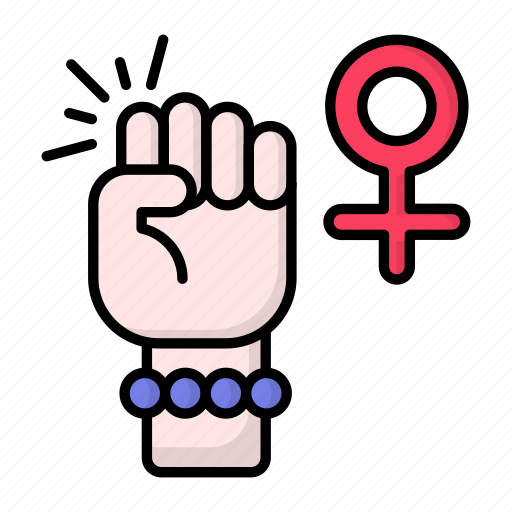 Female hand, feminism, supporter, feminist, sign icon - Download on Iconfinder