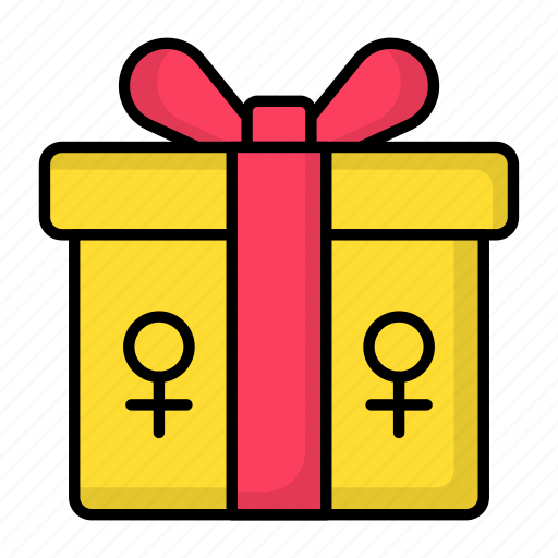 Gift, womans day, present, gift box, celebration, woman rights icon - Download on Iconfinder