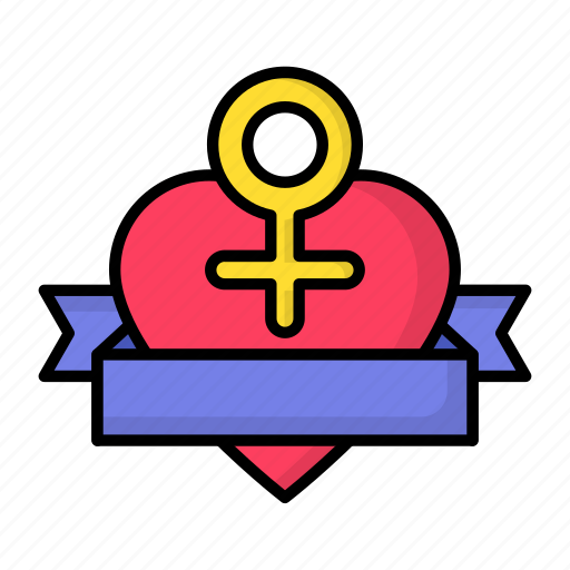 Woman, empowerment, heart, feminism, sign, love icon - Download on Iconfinder