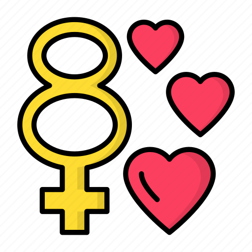 Feminism, love, romance, hearts, female rights, woman rights icon - Download on Iconfinder