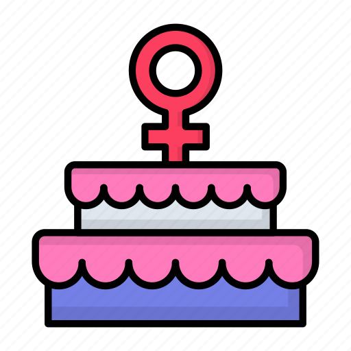 Womans day, celebration, woman rights, feminism, cake, dessert icon - Download on Iconfinder