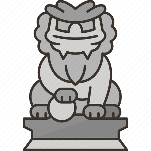 Fu, dog, statue, protection, asian icon - Download on Iconfinder