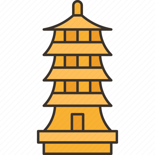 Pagoda, tower, metal, chinese, success icon - Download on Iconfinder