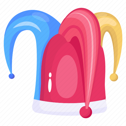 Jester cap, jester hat, headwear, clown cap, comedian cap icon - Download on Iconfinder