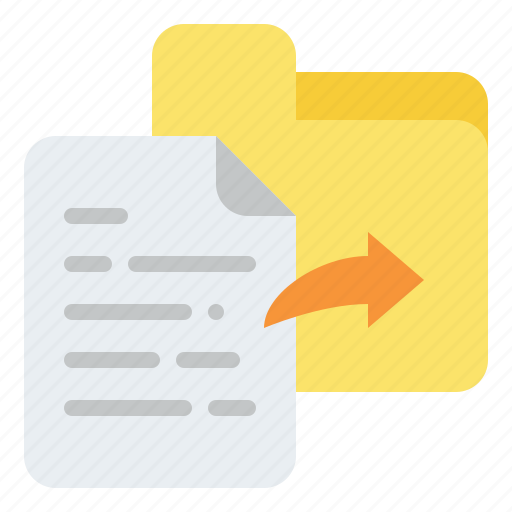 Document, file, folder, move icon - Download on Iconfinder